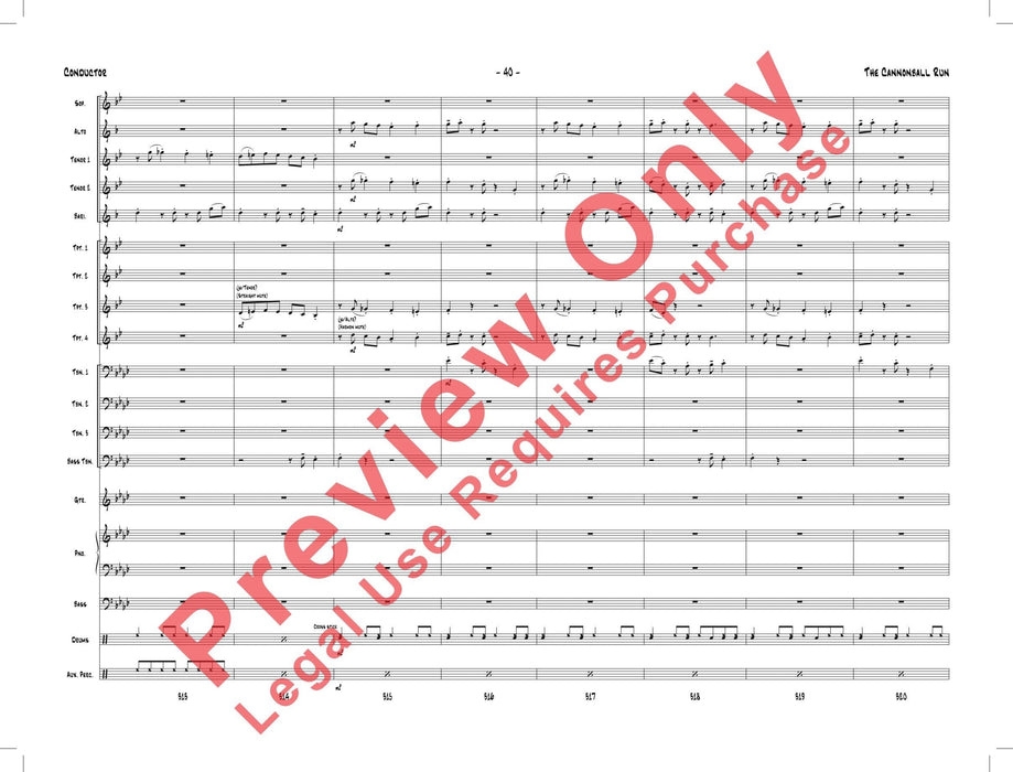 The Cannonball Run As Performed by Gordon Goodwin's Big Phat Band 總譜 | 小雅音樂 Hsiaoya Music