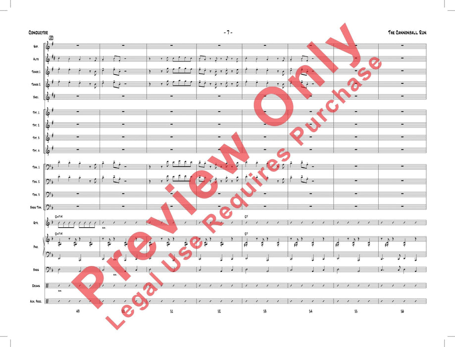 The Cannonball Run As Performed by Gordon Goodwin's Big Phat Band 總譜 | 小雅音樂 Hsiaoya Music