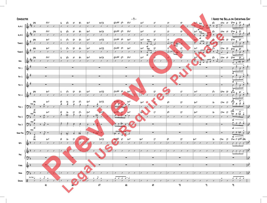 I Heard the Bells on Christmas Day As Performed by Gordon Goodwin's Big Phat Band 鐘 總譜 | 小雅音樂 Hsiaoya Music