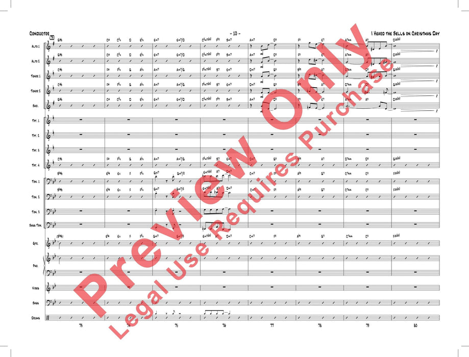 I Heard the Bells on Christmas Day As Performed by Gordon Goodwin's Big Phat Band 鐘 總譜 | 小雅音樂 Hsiaoya Music