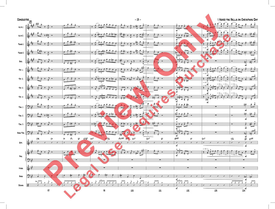 I Heard the Bells on Christmas Day As Performed by Gordon Goodwin's Big Phat Band 鐘 總譜 | 小雅音樂 Hsiaoya Music