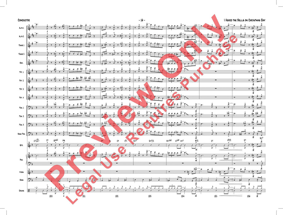 I Heard the Bells on Christmas Day As Performed by Gordon Goodwin's Big Phat Band 鐘 總譜 | 小雅音樂 Hsiaoya Music