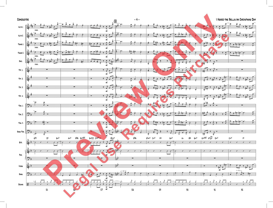 I Heard the Bells on Christmas Day As Performed by Gordon Goodwin's Big Phat Band 鐘 總譜 | 小雅音樂 Hsiaoya Music