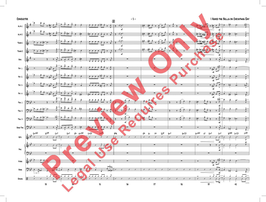 I Heard the Bells on Christmas Day As Performed by Gordon Goodwin's Big Phat Band 鐘 總譜 | 小雅音樂 Hsiaoya Music