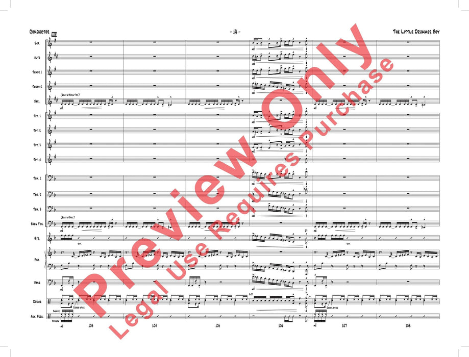 The Little Drummer Boy As Performed by Gordon Goodwin's Big Phat Band 總譜 | 小雅音樂 Hsiaoya Music