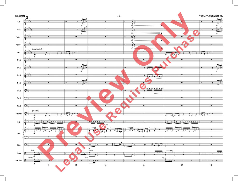 The Little Drummer Boy As Performed by Gordon Goodwin's Big Phat Band 總譜 | 小雅音樂 Hsiaoya Music