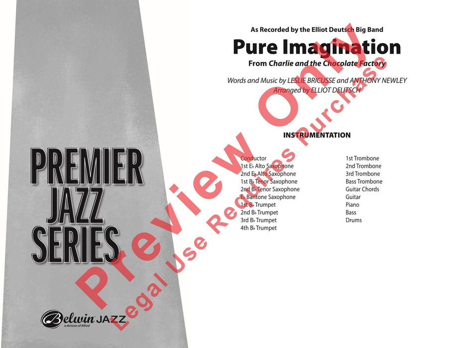 Pure Imagination As Recorded by the Elliot Deutsch Big Band 大樂隊 總譜 | 小雅音樂 Hsiaoya Music