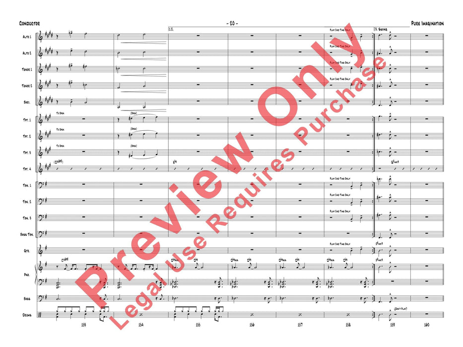 Pure Imagination As Recorded by the Elliot Deutsch Big Band 大樂隊 總譜 | 小雅音樂 Hsiaoya Music