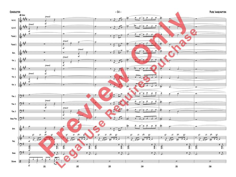Pure Imagination As Recorded by the Elliot Deutsch Big Band 大樂隊 總譜 | 小雅音樂 Hsiaoya Music