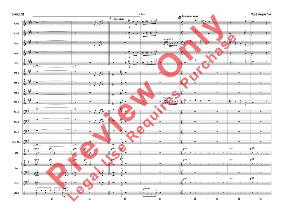 Pure Imagination As Recorded by the Elliot Deutsch Big Band 大樂隊 總譜 | 小雅音樂 Hsiaoya Music