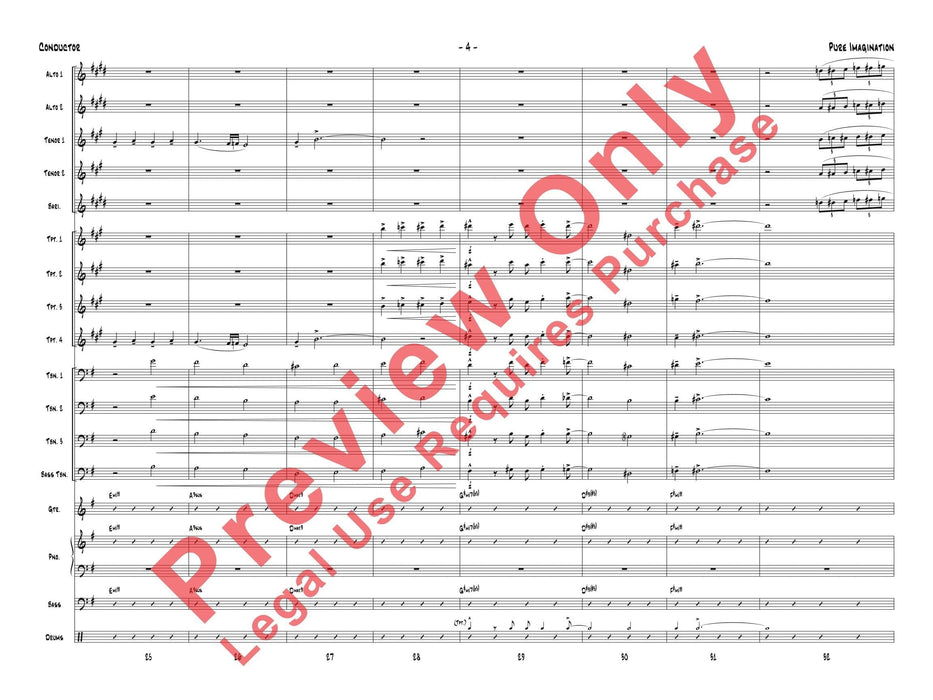 Pure Imagination As Recorded by the Elliot Deutsch Big Band 大樂隊 總譜 | 小雅音樂 Hsiaoya Music