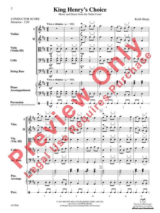 King Henry's Choice Music and Dance from the Tudor Court 舞曲 總譜 | 小雅音樂 Hsiaoya Music