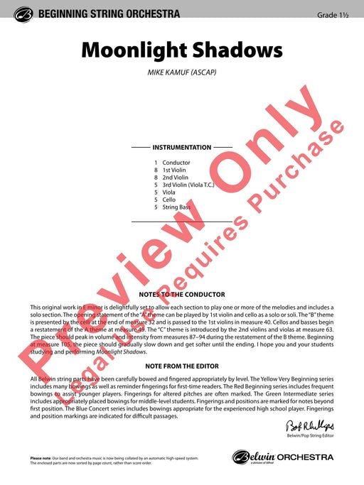 Moonlight Shadows 總譜 | 小雅音樂 Hsiaoya Music