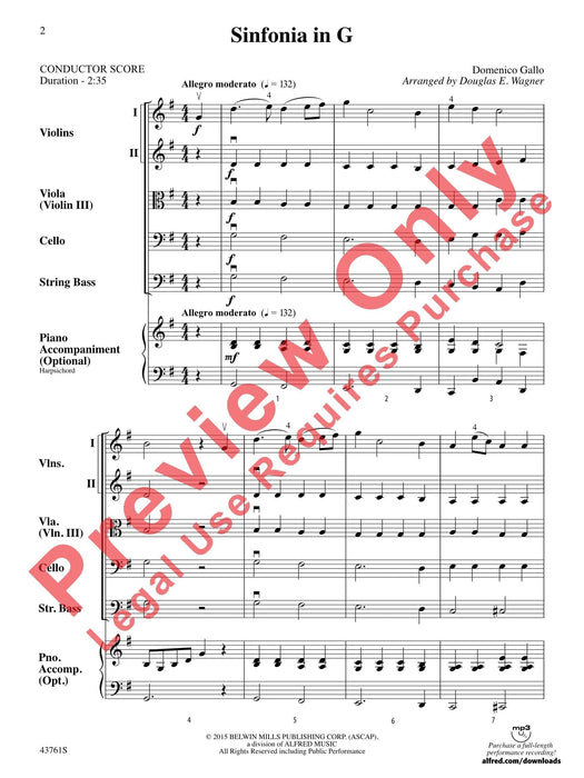 Sinfonia in G 交響曲 總譜 | 小雅音樂 Hsiaoya Music