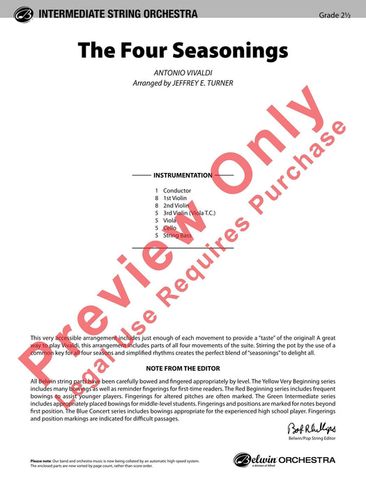 The Four Seasonings 總譜 | 小雅音樂 Hsiaoya Music