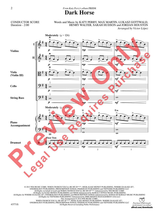 Dark Horse From Katy Perry's Album PRISM 總譜 | 小雅音樂 Hsiaoya Music