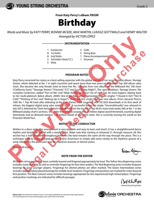 Birthday From Katy Perry's Album PRISM | 小雅音樂 Hsiaoya Music