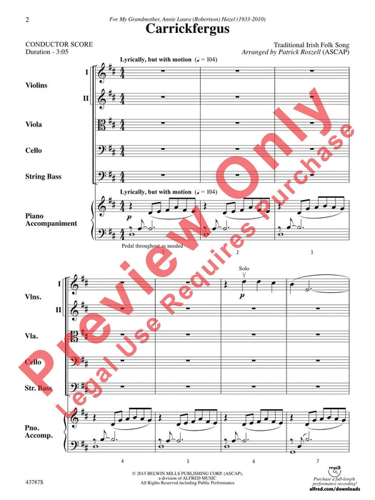 Carrickfergus 總譜 | 小雅音樂 Hsiaoya Music