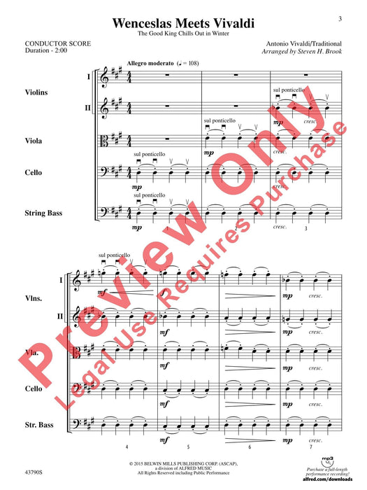 Wenceslas Meets Vivaldi The Good King Chills Out in Winter 總譜 | 小雅音樂 Hsiaoya Music