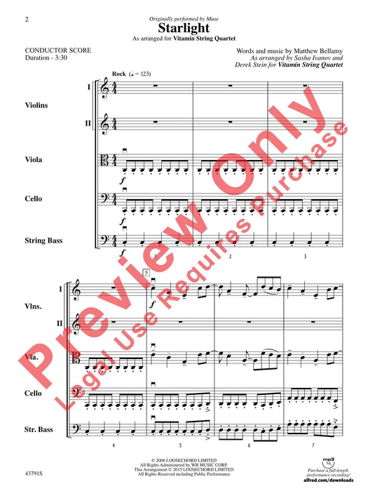 Starlight Originally Performed by Muse 總譜 | 小雅音樂 Hsiaoya Music