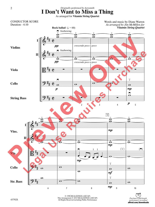 I Don't Want to Miss a Thing Originally Performed by Aerosmith 總譜 | 小雅音樂 Hsiaoya Music