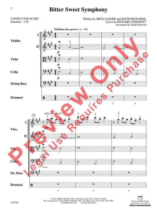 Bitter Sweet Symphony As performed by The Rolling Stones 交響曲 總譜 | 小雅音樂 Hsiaoya Music