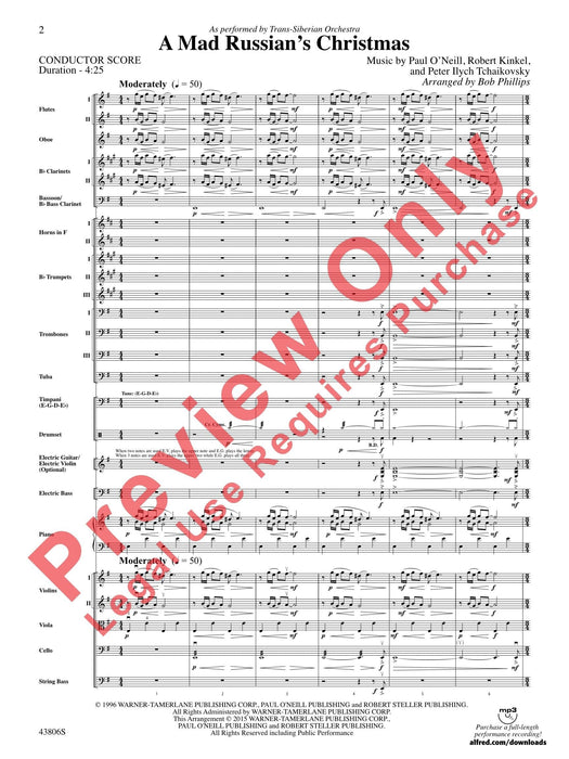 A Mad Russian's Christmas As Performed by Trans-Siberian Orchestra 管弦樂團 總譜 | 小雅音樂 Hsiaoya Music