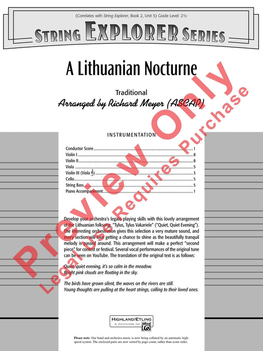 A Lithuanian Nocturne 夜曲 | 小雅音樂 Hsiaoya Music