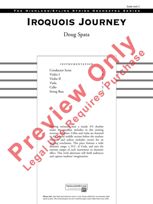 Iroquois Journey 總譜 | 小雅音樂 Hsiaoya Music