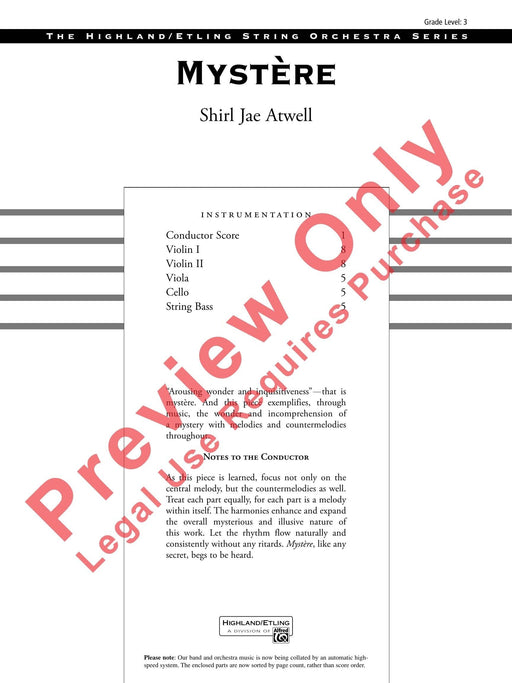 Mystère 總譜 | 小雅音樂 Hsiaoya Music