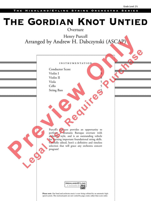 The Gordian Knot Untied Overture 珀瑟爾 序曲 總譜 | 小雅音樂 Hsiaoya Music