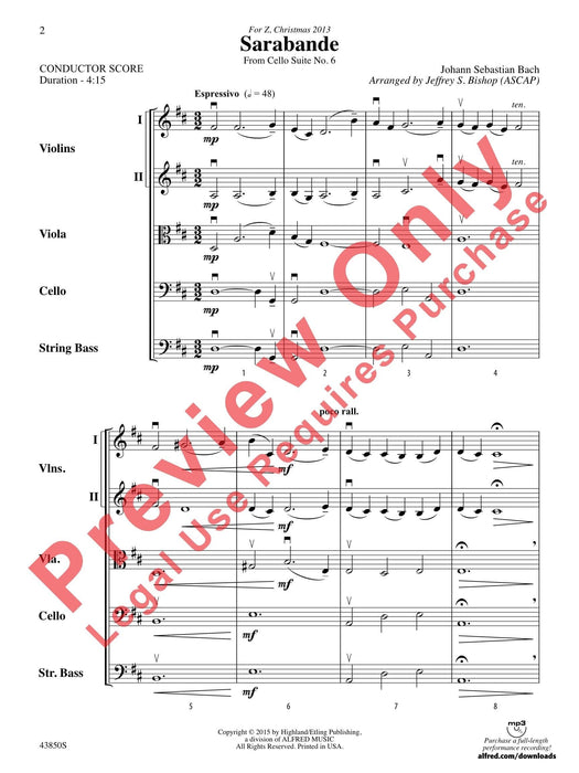 Sarabande From Cello Suite No. 6 巴赫約翰‧瑟巴斯提安 薩拉班德 大提琴 組曲 總譜 | 小雅音樂 Hsiaoya Music