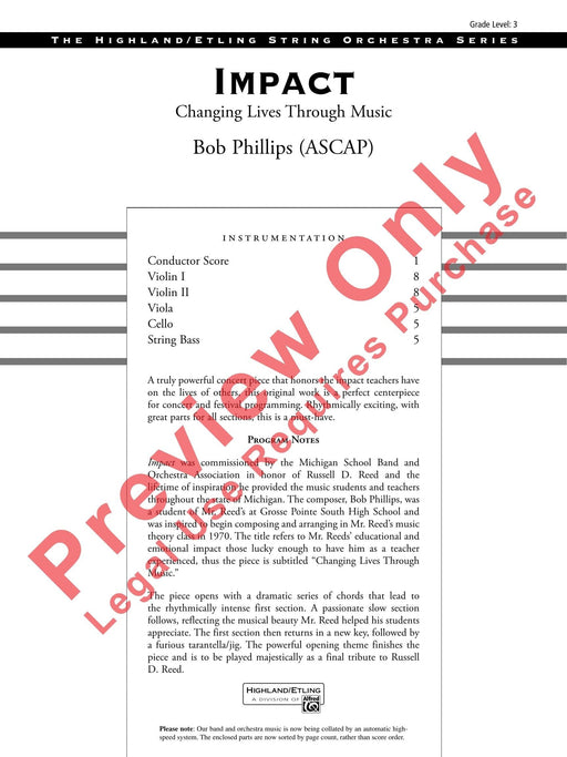 Impact Changing Lives Through Music 總譜 | 小雅音樂 Hsiaoya Music