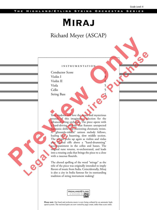 Miraj 總譜 | 小雅音樂 Hsiaoya Music