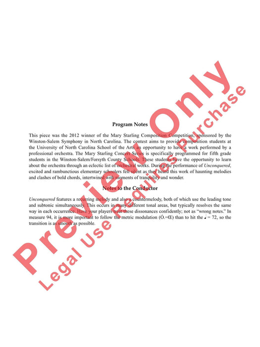 Unconquered 總譜 | 小雅音樂 Hsiaoya Music