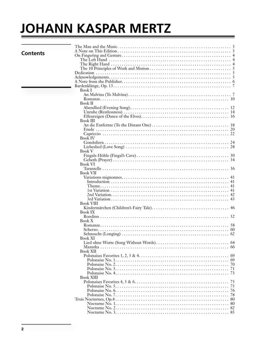 Mertz, Volume 1: Character Pieces 小品 | 小雅音樂 Hsiaoya Music