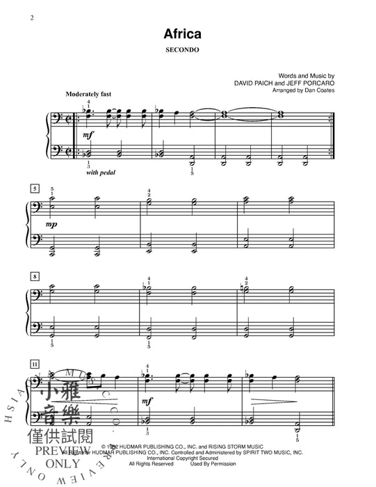 Dan Coates Popular Piano Library: Duets of Classic Rock 鋼琴 二重奏 | 小雅音樂 Hsiaoya Music