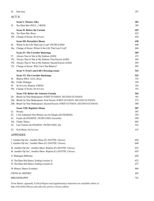 Kiss Me, Kate Full Score Critical Edition 大總譜 總譜 | 小雅音樂 Hsiaoya Music