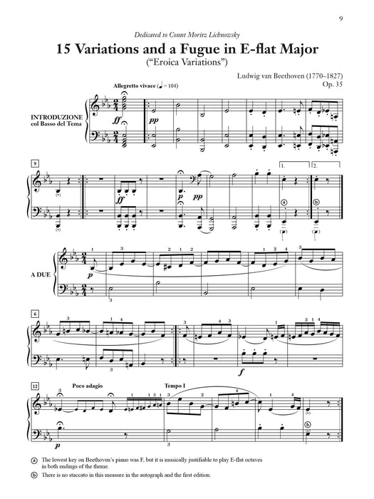 Beethoven: 15 Variations and a Fugue in E-flat Major ("Eroica Variations"), Opus 35 貝多芬 詠唱調 復格曲 詠唱調 作品 | 小雅音樂 Hsiaoya Music