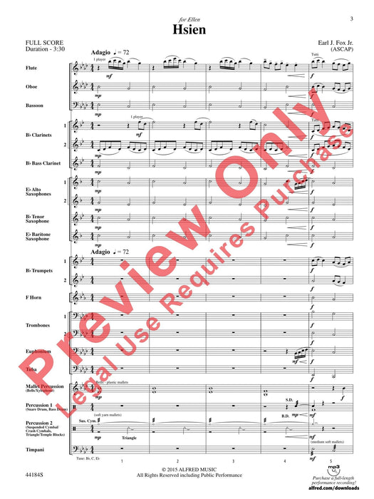 Hsien 總譜 | 小雅音樂 Hsiaoya Music