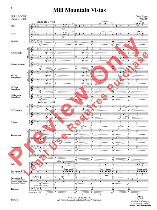 Mill Mountain Vistas 總譜 | 小雅音樂 Hsiaoya Music