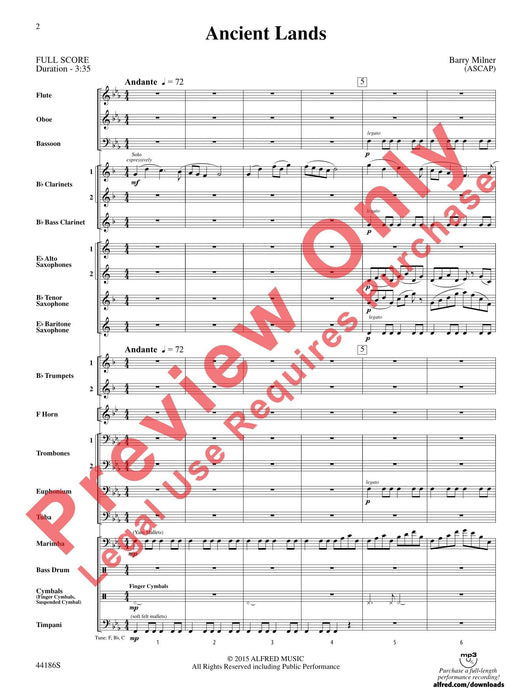 Ancient Lands 總譜 | 小雅音樂 Hsiaoya Music