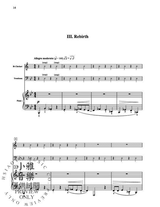 NOLA: A Tribute to New Orleans For B-flat Clarinet, Trombone, and Piano 豎笛 長號 鋼琴 | 小雅音樂 Hsiaoya Music