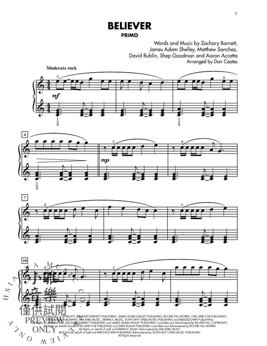 Current Hits for Two, Book 3 6 Graded Duets for Late Intermediate Pianists 二重奏 | 小雅音樂 Hsiaoya Music