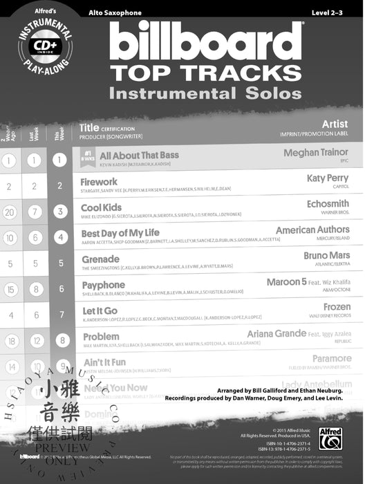 Billboard Top Tracks Instrumental Solos 獨奏 | 小雅音樂 Hsiaoya Music