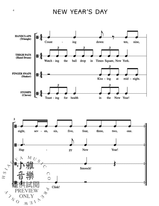 Celebrate with Sound! Creative Holiday Chants with Body Percussion and Classroom Instruments 擊樂器 | 小雅音樂 Hsiaoya Music