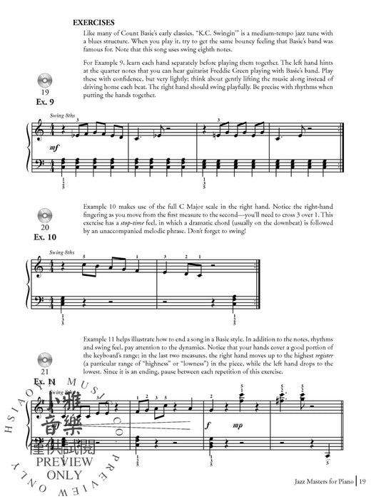 Jazz Masters for Piano Graded Solos in the Styles of Iconic Artists 爵士音樂 鋼琴 獨奏 | 小雅音樂 Hsiaoya Music