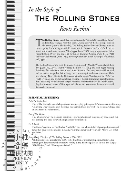 Rock & Country Masters for Piano Graded Solos in the Styles of Iconic Artists 鋼琴 獨奏 | 小雅音樂 Hsiaoya Music