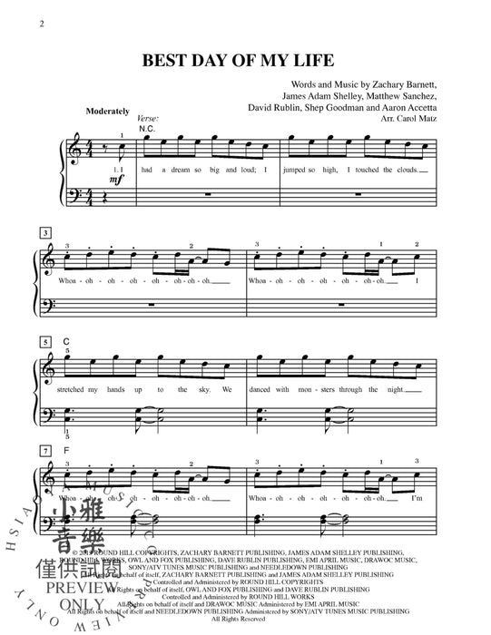 4 Pop Hits: Issue 1 Everything Is Awesome * Best Day of My Life * Everything I Didn't Say * Clouds | 小雅音樂 Hsiaoya Music