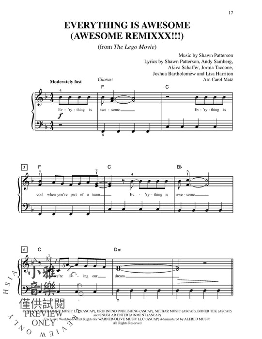 4 Pop Hits: Issue 1 Everything Is Awesome * Best Day of My Life * Everything I Didn't Say * Clouds | 小雅音樂 Hsiaoya Music